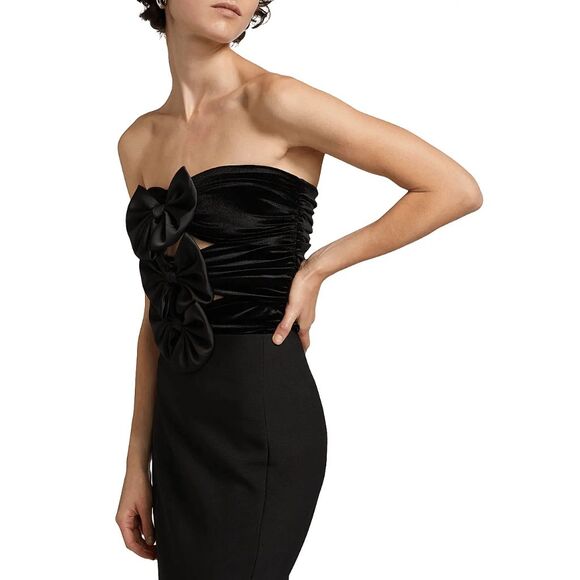 Ronny Kobo Constance Bow Cut-Out Column Gown Size M $698 - Picture 2 of 12